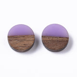 50Pcs Natural Wood Resin Cabochons Charm For Bracelet Earring DIY Jewellery Making