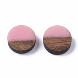50Pcs Natural Wood Resin Cabochons Charm For Bracelet Earring DIY Jewellery Making