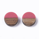 50Pcs Natural Wood Resin Cabochons Charm For Bracelet Earring DIY Jewellery Making