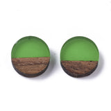 50Pcs Natural Wood Resin Cabochons Charm For Bracelet Earring DIY Jewellery Making