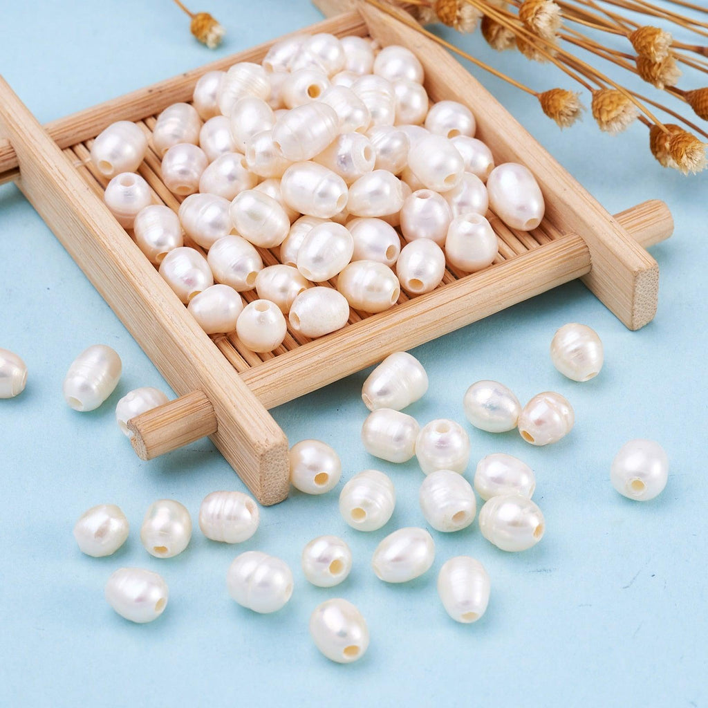 100Pcs Natural Freshwater Pearl Beads Loose Spacer Bead For Bracelet Earring DIY Jewellery Making - Woodland Gatherer