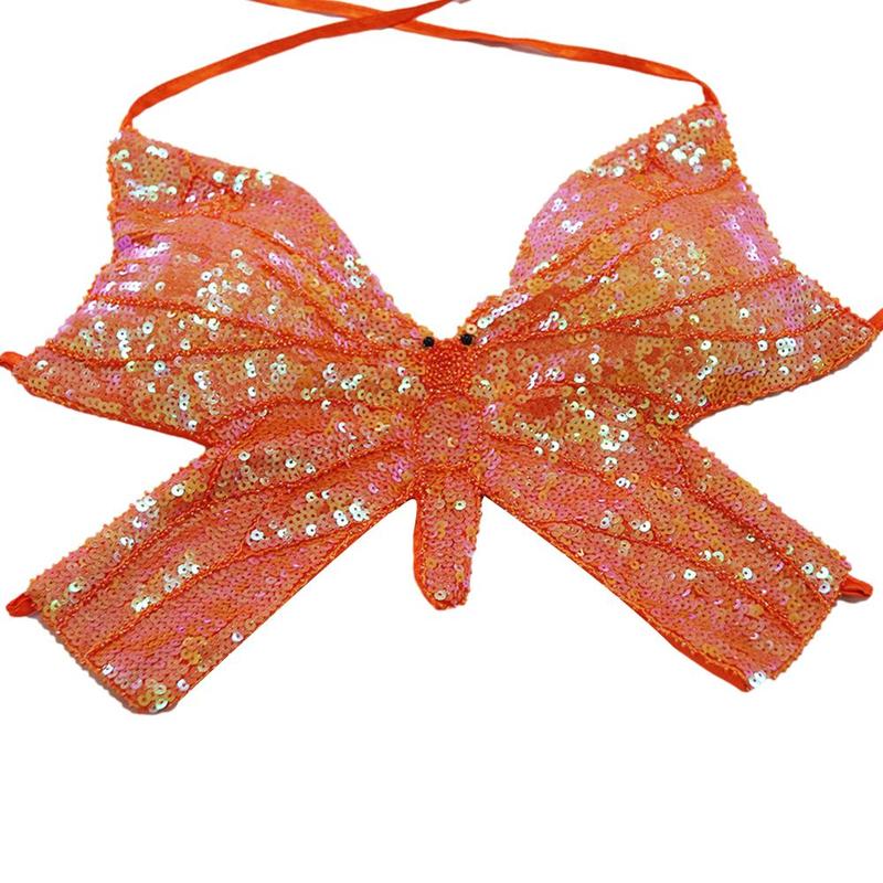 Butterfly Sequin Crop Tops