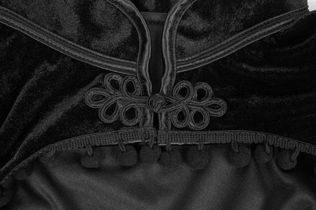 Gothic Black Velvet Bolero Steampunk Crop Jacket