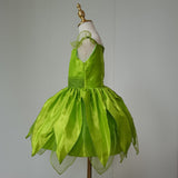 The Green Flower Fairy Tinkerbell Halloween Cosplay Girls Costume