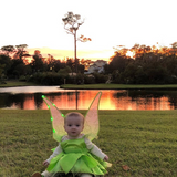 The Green Flower Fairy Tinkerbell Halloween Cosplay Girls Costume