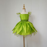 The Green Flower Fairy Tinkerbell Halloween Cosplay Girls Costume