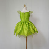 The Green Flower Fairy Tinkerbell Halloween Cosplay Girls Costume