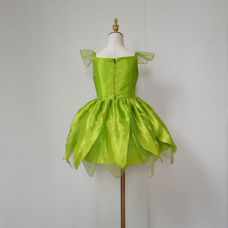 The Green Flower Fairy Tinkerbell Halloween Cosplay Girls Costume