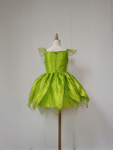 The Green Flower Fairy Tinkerbell Halloween Cosplay Girls Costume