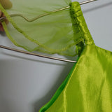 The Green Flower Fairy Tinkerbell Halloween Cosplay Girls Costume