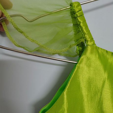 The Green Flower Fairy Tinkerbell Halloween Cosplay Girls Costume
