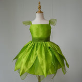 The Green Flower Fairy Tinkerbell Halloween Cosplay Girls Costume