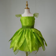 The Green Flower Fairy Tinkerbell Halloween Cosplay Girls Costume