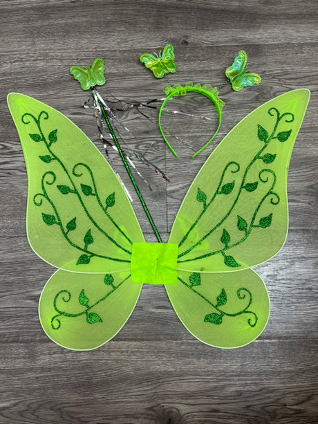The Green Flower Fairy Tinkerbell Halloween Cosplay Girls Costume