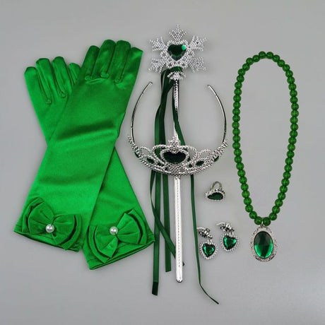 The Green Flower Fairy Tinkerbell Halloween Cosplay Girls Costume