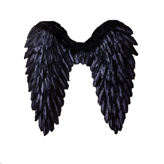 Black Red Pink or White Angel Feather Wings