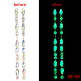 Glow in the Dark 3D Crystal Forehead Hair Part Stickers Festival Hair