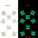 Glow in the Dark 3D Crystal Forehead Hair Part Stickers Festival Hair
