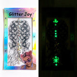 Glow in the Dark 3D Crystal Forehead Hair Part Stickers Festival Hair