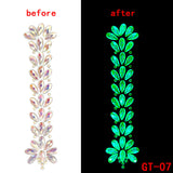 Glow in the Dark 3D Crystal Forehead Hair Part Stickers Festival Hair