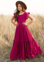 Girls Cotton Lace Boho Maxi Dresses 6-14y