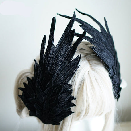 Lolita Angel Wings Hairpins Harajuku Cosplay Headdress Embroidered Feather Hair Clip Accessories
