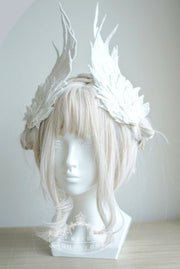 Lolita Angel Wings Hairpins Harajuku Cosplay Headdress Embroidered Feather Hair Clip Accessories