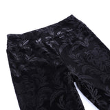 Gothic Velvet Black Leggings High Waist Pants