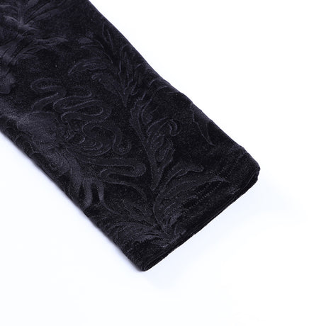 Gothic Velvet Black Leggings High Waist Pants