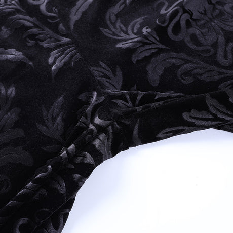 Gothic Velvet Black Leggings High Waist Pants