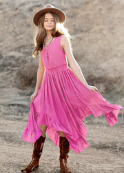 Girls Cotton Lace Boho Maxi Dresses 6-14y