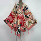 Autumn Cocktails African Holiday Batwing Sleeve Kimono