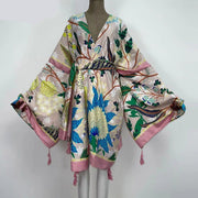 Autumn Cocktails African Holiday Batwing Sleeve Kimono