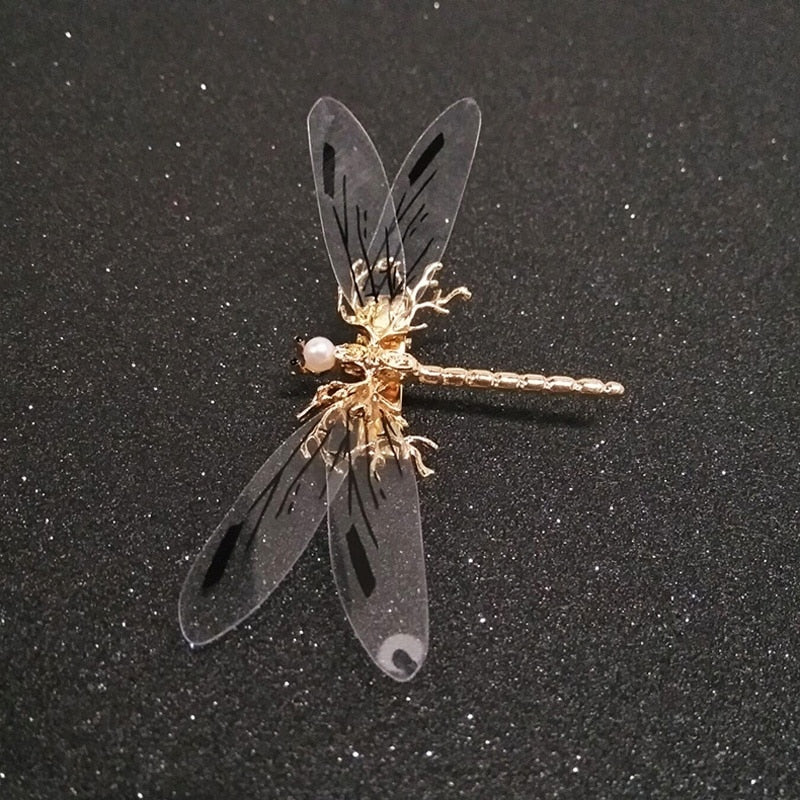 One Golden Dragonfly Hairpins