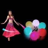 LED Twirling Poi Balls One Pair of Belly Dance Performer LED Balls