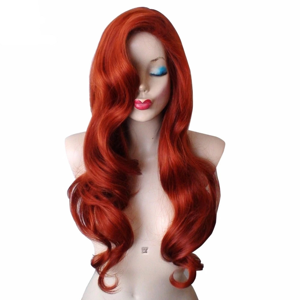 Long Wavy Jessica Rabbit Red Wig - heat resistant