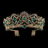 European Drop Crystal Crowns With Comb.
