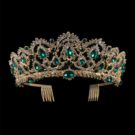 European Drop Crystal Crowns With Comb.