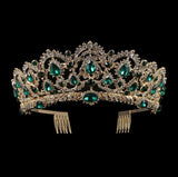 European Drop Crystal Crowns With Comb.