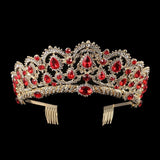 European Drop Crystal Crowns With Comb.
