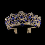 European Drop Crystal Crowns With Comb.