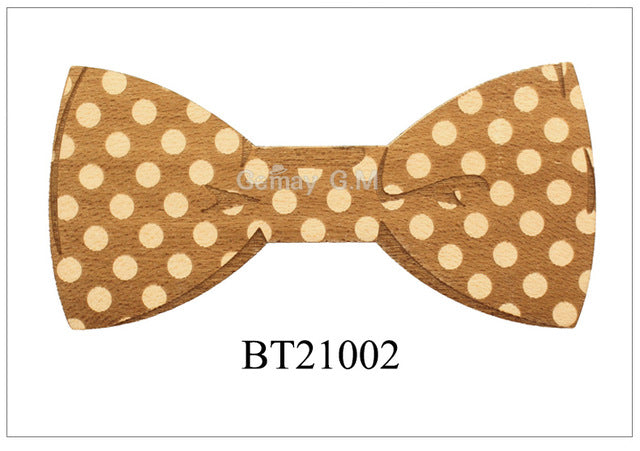 Plaid Wooden Bow Ties For Men
