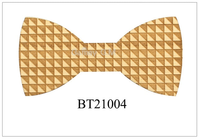 Plaid Wooden Bow Ties For Men