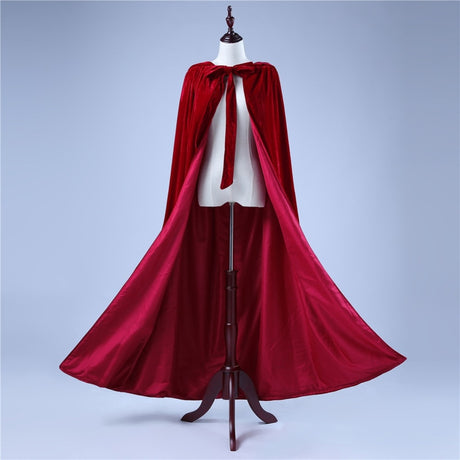 Velour Hooded Cloak Bridal Cape Burgundy, Ivory or Black