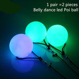 LED Twirling Poi Balls One Pair of Belly Dance Performer LED Balls