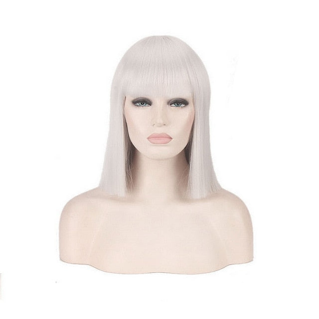 Mrs Wallace Cosplay Wig Green Black Red Pink Blue White Blonde Purple Brown Silver