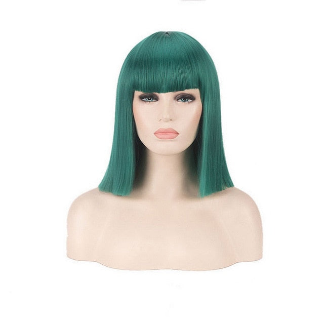 Mrs Wallace Cosplay Wig Green Black Red Pink Blue White Blonde Purple Brown Silver