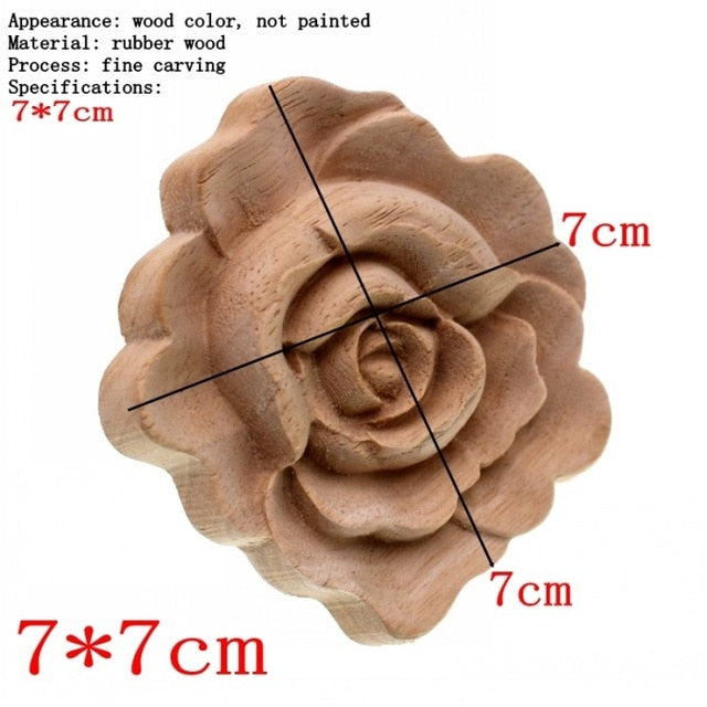 Rose Wood Carving Furniture Embellishment