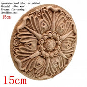 Ornamental Flower Wood Carving Unusual Home Decor