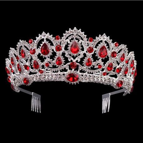 European Drop Crystal Crowns With Comb.